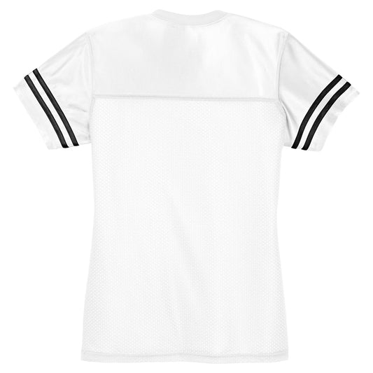 Vanton Sport-Tek Women's PosiCharge Replica Jersey - White/Black Athletic Shirt